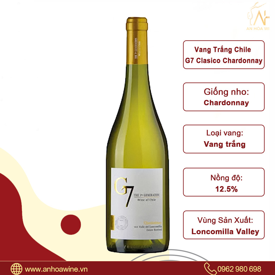 Vang Trắng Chile G7 Clasico Chardonnay