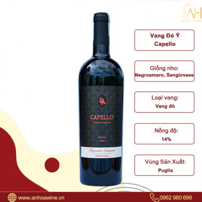 Rượu Vang Đỏ Ý Capello - Hình ảnh 3