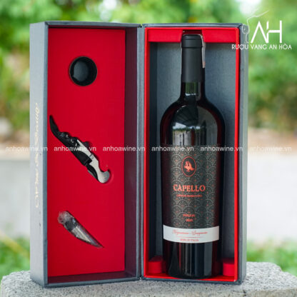 [SET QUÀ TĂNG] Hộp 1 Chai Rượu Vang Ý Capello Kèm Phụ Kiện - Hình ảnh 2