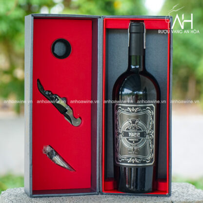 [SET QUÀ TẶNG] Hộp 1 Chai Rượu Vang Đỏ Ý 1922 Primitivo Kèm Phụ Kiện - Hình ảnh 2