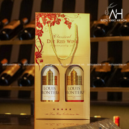 [SET QUÀ TẶNG] Hộp Giấy 2 Chai Rượu Vang Pháp Louis Frontera - Hình ảnh 2