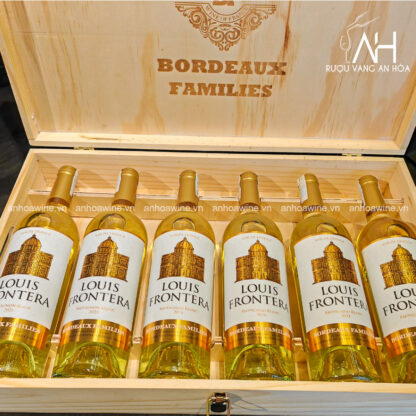 [SET QUÀ TẶNG] Hộp Gỗ 6 Chai Rượu Vang Pháp Louis Frontera Sauvignon Blanc - Hình ảnh 2