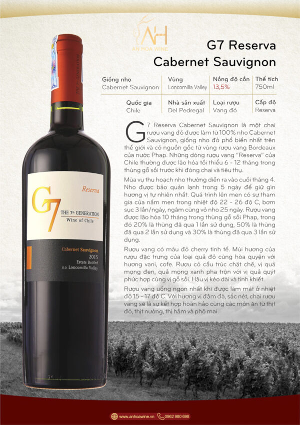 Ruou Vang Do Chile G7 Reserva Cabernet Sauvignon 01 1