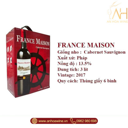 Rượu Vang Bịch Pháp France Maison 3l - Hình ảnh 2