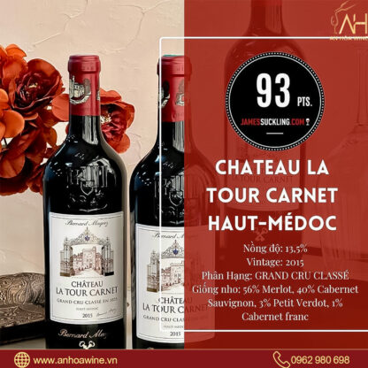 Rượu Vang Đỏ Pháp Chateau La Tour Carnet - Hình ảnh 2