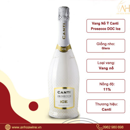 Rượu Vang Nổ Ý Canti Prosecco DOC Ice - Hình ảnh 2