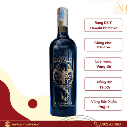 Rượu Vang Đỏ Ý Oswald Primitivo - Hình ảnh 5