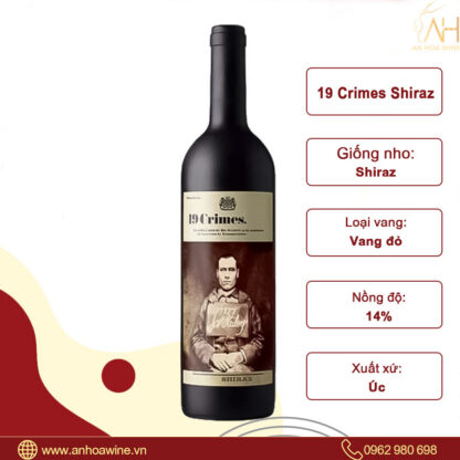 Rượu Vang Đỏ Úc 19 Crimes Shiraz
