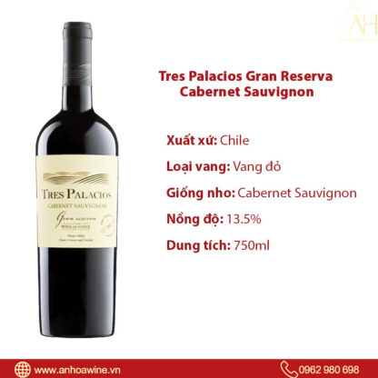 Rượu vang Chile Tres Palacios Gran Reserva Cabernet Sauvignon