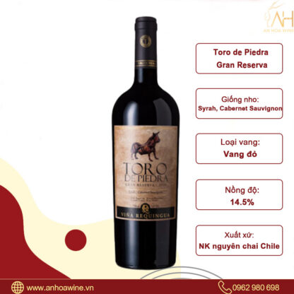 Rượu Vang Đỏ Chile Toro de Piedra Gran Reserva - Hình ảnh 5