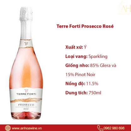 Rượu Vang Nổ Terre Forti Prosecco Rosé - Hình ảnh 3