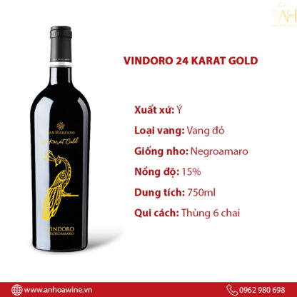 Vang Đỏ Ý Vindoro Gold 24 Karat - Hình ảnh 2